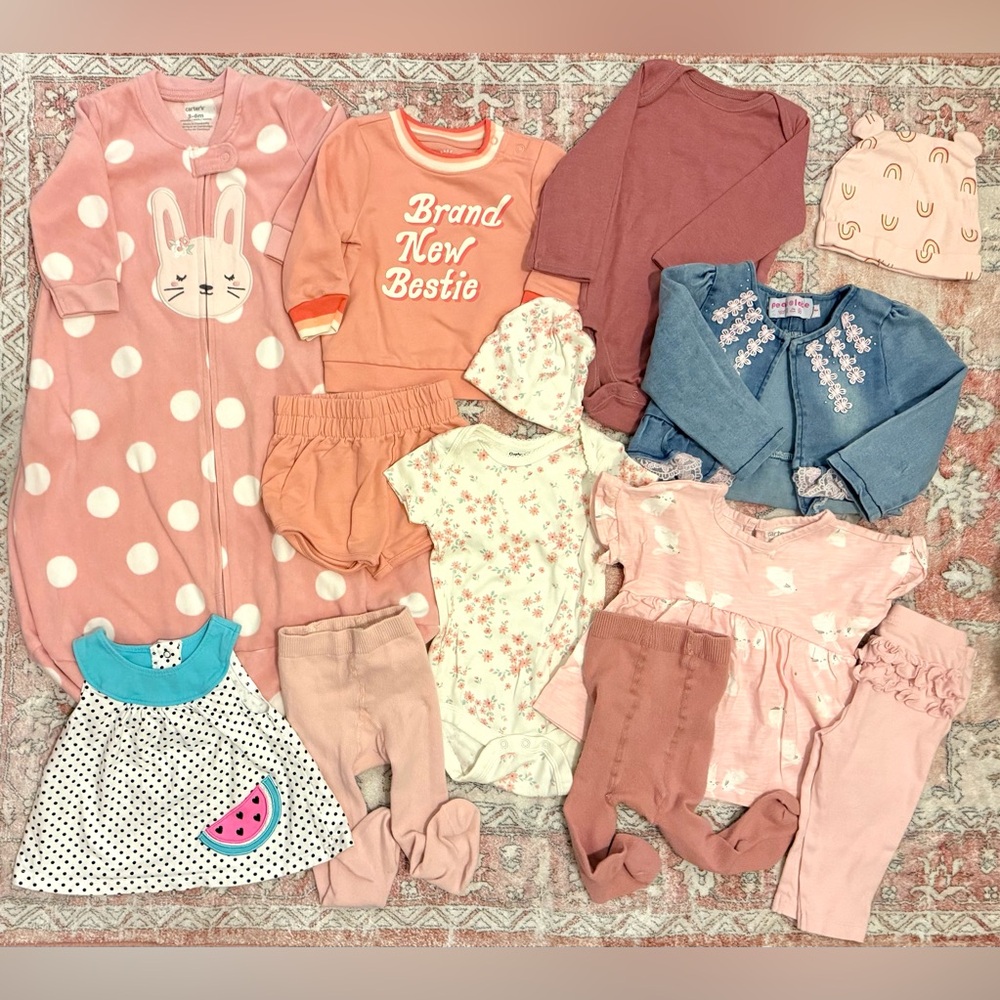 GIRLS 3-6 mo. 19 Piece Bundle